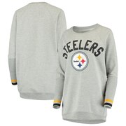 Add Pittsburgh Steelers Touch by Alyssa Milano Women's Superstar Pullover Sweatshirt - Gray To Your NFL Collection