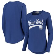 Add New York Giants Junk Food Women's Super Soft Thermal Long Sleeve T-Shirt - Royal To Your NFL Collection