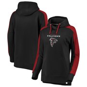 Add Atlanta Falcons NFL Pro Line by Fanatics Branded Women's Iconic Color Block Pullover Hoodie - Black/Red To Your NFL Collection