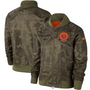 Add Chicago Bears Nike Women's 2019 Salute to Service Full-Zip Bomber Jacket - Olive To Your NFL Collection