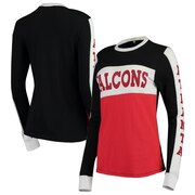 Add Atlanta Falcons Junk Food Women's Color Block Racer Long Sleeve T-Shirt - Black/Red To Your NFL Collection