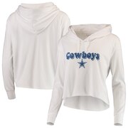 Add Dallas Cowboys Women's Barton Cropped Pullover Hoodie - White To Your NFL Collection