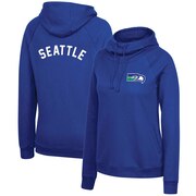 Add Seattle Seahawks Mitchell & Ness Women's Funnel Neck Pullover Hoodie - Royal To Your NFL Collection