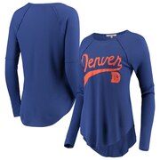 Add Denver Broncos Junk Food Women's Super Soft Thermal Long Sleeve T-Shirt - Royal To Your NFL Collection