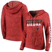 Add Arizona Cardinals New Era Women's Glitter Sweater Knit Tri-Blend Full-Zip Hoodie - Cardinal To Your NFL Collection