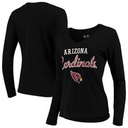 Add Arizona Cardinals G-III 4Her by Carl Banks Women's Post Season Long Sleeve V-Neck T-Shirt - Black To Your NFL Collection