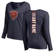 Add Chicago Bears NFL Pro Line Women's Personalized Backer Long Sleeve T-Shirt - Navy To Your NFL Collection