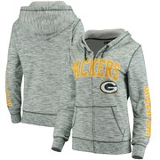 Add Green Bay Packers 5th & Ocean by New Era Women's Athletic Space Dye Full-Zip Hoodie - Green To Your NFL Collection