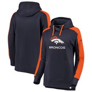 Add Denver Broncos NFL Pro Line by Fanatics Branded Women's Iconic Color Block Pullover Hoodie - Navy/Orange To Your NFL Collection