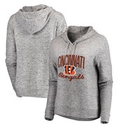 Add Cincinnati Bengals NFL Pro Line by Fanatics Branded Women's Cozy Steadfast Pullover Hoodie - Heathered Gray To Your NFL Collection