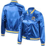 Add Los Angeles Rams Mitchell & Ness Women's Lightweight Satin Full-Snap Jacket - Royal To Your NFL Collection