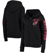 Add Arizona Cardinals New Era Women's Playbook Glitter Sleeve Full-Zip Hoodie - Black To Your NFL Collection