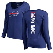 Add Buffalo Bills NFL Pro Line Women's Personalized Backer Long Sleeve T-Shirt - Royal To Your NFL Collection