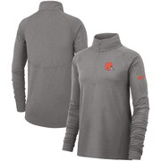 Add Cleveland Browns Nike Women's Raglan Performance Half-Zip Core Jacket - Gray To Your NFL Collection