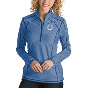 Add Indianapolis Colts Antigua Women's Tempo Desert Dry Quarter-Zip Jacket - Heather Royal To Your NFL Collection