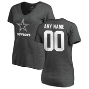 Add Dallas Cowboys NFL Pro Line by Fanatics Branded Women's Personalized One Color T-Shirt - Ash To Your NFL Collection