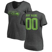 Add Seattle Seahawks NFL Pro Line by Fanatics Branded Women's Personalized One Color T-Shirt - Ash To Your NFL Collection