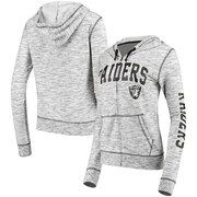 Add Oakland Raiders 5th & Ocean by New Era Women's Athletic Space Dye Full-Zip Hoodie - Heathered Black To Your NFL Collection