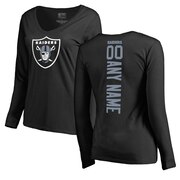 Add Oakland Raiders NFL Pro Line Women's Personalized Backer Long Sleeve T-Shirt - Black To Your NFL Collection