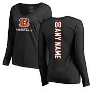 Add Cincinnati Bengals NFL Pro Line Women's Personalized Backer Long Sleeve T-Shirt - Black To Your NFL Collection