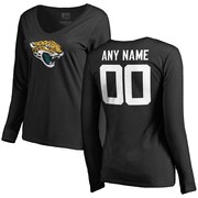 Add Jacksonville Jaguars NFL Pro Line Women's Personalized Name & Number Logo Long Sleeve T-Shirt - Black To Your NFL Collection