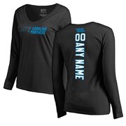 Add Carolina Panthers NFL Pro Line Women's Personalized Backer Long Sleeve T-Shirt - Black To Your NFL Collection
