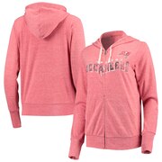 Add Tampa Bay Buccaneers Touch by Alyssa Milano Women's Tri-Blend Full-Zip Hoodie - Red To Your NFL Collection