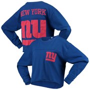 Add New York Giants G-III 4Her by Carl Banks Women's Flight Song Crop Long Sleeve T-Shirt - Royal To Your NFL Collection
