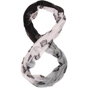 Add Oakland Raiders Women's Mini Print Color Block Infinity Scarf To Your NFL Collection