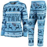 Add Tennessee Titans Women's Holiday Pajama Set - Light Blue To Your NFL Collection