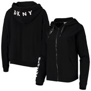 Add Atlanta Falcons DKNY Sport Women's Zoey Crop Full-Zip Hoodie - Black To Your NFL Collection