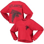 Add Atlanta Falcons G-III 4Her by Carl Banks Women's Flight Song Crop Long Sleeve T-Shirt - Red To Your NFL Collection