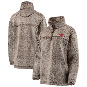 Add Cleveland Browns Women's Sherpa Quarter-Zip Pullover Jacket - Brown To Your NFL Collection