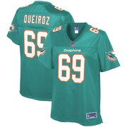 Add Durval Queiroz Neto Miami Dolphins NFL Pro Line Women's Team Player Jersey - Aqua To Your NFL Collection