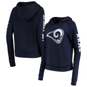 Add Los Angeles Rams New Era Women's Touchdown Fleece Pullover Raglan Hoodie - Navy To Your NFL Collection